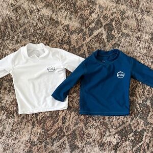 White and Blue Long Sleeve Shirt by Willit